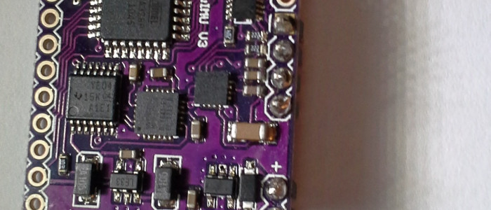 An ArduIMU v3, taken form the top