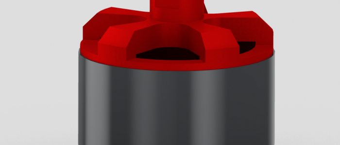 A render of the motor in Creo