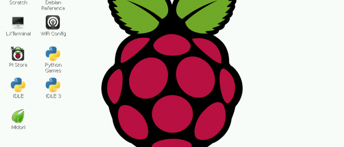After setting up Raspbian for the first time, this is the default graphical environment: LXDE.